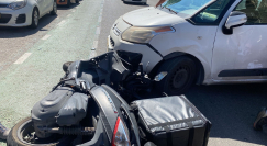 يافا: اصابة متوسطة لراكب دراجة نارية بحادث طرق